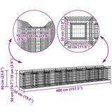  Gabionska dvignjena postelja 2 pcs Srebrna, (5000218598) | Shoptok.si