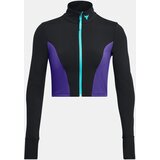 Under Armour Pjt Rck LetsGo Crop FZ Black and Purple Sports Crop Top Top | Eponuda.ba