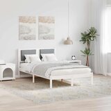 vidaXL Konstrukcija postelje z vzglavjem Svetlo siva 120 x 190 cm | Shoptok.si