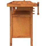  Radni stol s ladicama i škripcima 162x62x83 cm od drva bagrema | shoptok.hr