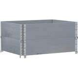  Okviri za palete 2 kom sivi 80x60 cm od masivne borovine | Eponuda.ba
