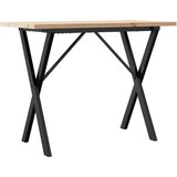  Blagovaonski stol X-oblika 100x50x75,5 cm od borovine i čelik | shoptok.hr