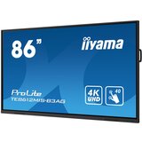 Iiyama 86" iiWare10 , Android 11, 40-Points PureTouch IR with zero bonding, 3840x2160, UHD VA panel, Metal Housing, Fan-less, Speakers 2x 16W front, VGA, HDMI 3x HDMI-out, USB-C with 65W PD (front), Audio mini-jack and Optical Out (S/PDIF), USB Touch Interf TE86 | ePonuda.com