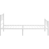 Metalni okvir kreveta uzglavlje i podnožje bijeli 80x200 cm | shoptok.hr