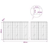  Gabion s žicom debljine 5 mm i mrežom 10x10 cm 450x20x100 cm - 20 cm 100 cm 450 cm | shoptok.hr