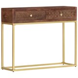vidaXL Konzolna mizica 90x30x75 cm trden mangov les Cene