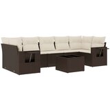 vidaXL 8-dijelni set vrtnih sofa s jastucima smeđi od poliratana | shoptok.hr