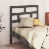  Uzglavlje za krevet sivo 106 x 4 x 100 cm od masivne borovine | shoptok.hr
