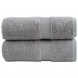 vidaXL Premium ručnici za pranje SOLUND 2 kom. sive 30x30 cm 600 g/m² - Siva 30 x 30 cm 2 | shoptok.hr