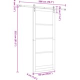  Drsna vrata Bela 93 x 232 cm Les in kovina, (5000122010) | Shoptok.si