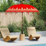  Balineški Parasol Crvena 210-220 cm Pamuk solidno drvo | shoptok.hr
