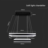  LED prigušiva luster na sajli LED/113W/230V 3000K crna | Eponuda.com