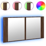  LED kupaonski ormarić s ogledalom boja hrasta 90x12x45 akrilni | shoptok.hr