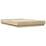 vidaXL Okvir za krevet boja hrasta 135x190 cm od konstruiranog drva | shoptok.hr
