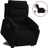Maison Chic Električni naslanjač - Relax naslanjač s funkcijo vstajanja črn žamet, (22061516) | Shoptok.si
