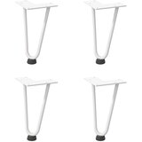  Noge s ukosnicama za stolić za kavu 4 kom. bijele 20 cm, puni čelik | shoptok.hr