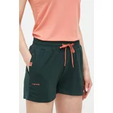 Viking Sportske kratke hlače Hazen za žene, boja: zelena, glatki materijal, visoki struk