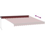Tenda na ručno uvlačenje s LED svjetlima bordo 400 x 350 cm | shoptok.hr