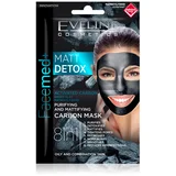 facemed purifying with activated carbon matt detox maska za lice 2x5ml