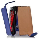 Cadorabo Ohišje, združljivo z LG OPTIMUS L7 II v mornarsko modra - Zaščitni ovitek v obliki flipa iz teksturiranega umetnega usnja, (20551779) | Shoptok.si