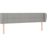  Uzglavlje s ušima svjetlosivo 203x23x78/88 cm od tkanine | shoptok.hr