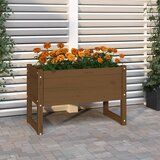 Maison Chic Visoka greda - Greda - Cvetlični Lonec medeno rjava 78x40x52 cm trdna borovina, (21789616) | Shoptok.si