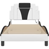  Okvir kreveta Viana s LED-om bez madraca bijelo-crni 90x200 cm | Eponuda.com