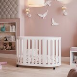 Babyhood® dječji krevetić kaylula™ sova classic s madracem white | shoptok.hr