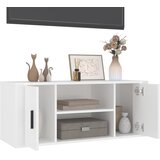TV ormarić bijeli 100 x 35 x 40 cm od konstruiranog drva | Eponuda.com