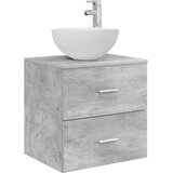  Umivaonik s policom Betonska siva 49,5 x 41 x 64,5 cm | shoptok.hr