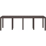  Vrtna miza Rjava 250x100x73 cm Poli ratan, (22008369) | Shoptok.si
