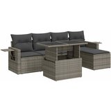 Maison Chic Seti vrtnega pohištva - Vrtna garnitura - Vrtni pohištvo set 6-delna z blazinami siv poli ratan, (21803926) | Shoptok.si