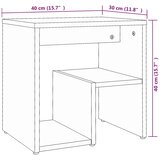  Noćni ormarići 2 kom sivi hrast 40x30x40 cm konstruirano drvo | shoptok.hr