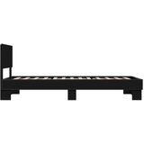 vidaXL Okvir za krevet crni 75 x 190 cm od konstruiranog drvo i metal | shoptok.hr
