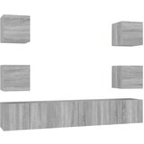  7-dijelni set TV ormarića sivog sonome konstruirano drvo | shoptok.hr