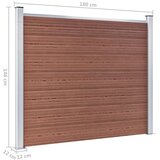  Panel za ogradu WPC 180 x 146 cm smeđi | shoptok.hr