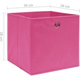  Kutije za pohranu od netkane tkanine 4 kom 28 x 28 x 28 cm roze | shoptok.hr