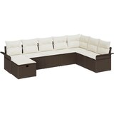 vidaXL Vrtna sedežna garnitura z blazino 8 pcs Rjava Poly ratan, (5000021519) | Shoptok.si