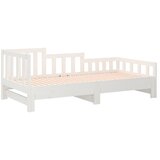  Dnevni ležaj na izvlačenje bijeli 2x(90x190)cm masivna borovina | shoptok.hr