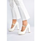 Fox Shoes women's white platform heeled evening shoes Cene