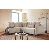 Miuform Bež sklopiva kutna garnitura od samta (s lijevim kutom) Lazy Lukka – | shoptok.hr