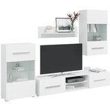 vidaXL TV jedinice od 5 dijelova s LED rasvjetom Mat bijelo | shoptok.hr