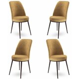HANAH HOME dexa - cappuccino, brown cappuccinobrown chair set (4 pieces) Cene