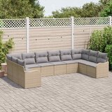  Sjedeća garnitura za vrt Bež 344 x 177,5 x 85 cm poliratan | shoptok.hr
