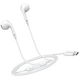 Oem Mayaxess, Žične USB-C slušalke za iPhone 16 z vgrajenim mikrofonom, Bela, (5000299362) | Shoptok.si