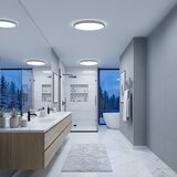  LED plafonsko svetlo HUGO LED/16/24/32W/230V 3000/4000/6500K prečnik 37 cm IP54 crna | Eponuda.com