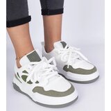 D/CEO marka niezdefiniowana Green women's sneakers with thick laces Alpacco Cene