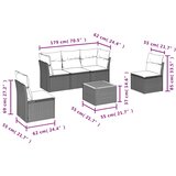  6-dijelni set vrtnih sofa od poliratana s jastucima sivi | shoptok.hr