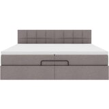  Otomanski posteljni okvir z vzmetnicami taupe 200x200 cm blago, (21653548) | Shoptok.si