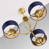 Jupiter 2113 - Luster na šipci KASZMIR 3xE27/15W/230V plava/zlatna | Eponuda.com